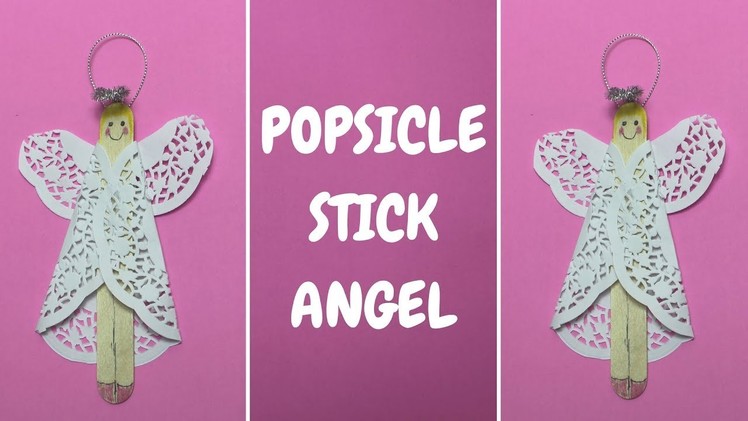 Popsicle Stick Angel | Christmas Craft Ideas | Popsicle Stick Craft