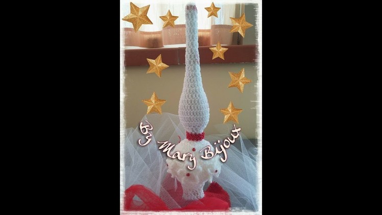 Puntale albero di Natale.Christmas tree crochet Tip with English surtitles