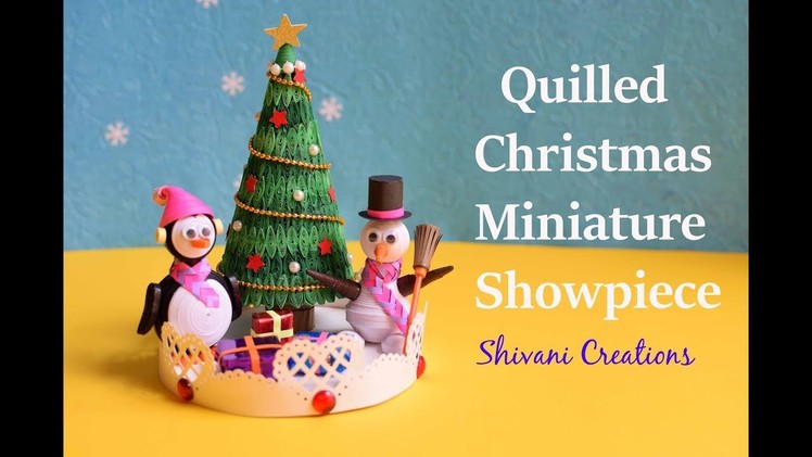 Quilled Miniature Showpiece. Christmas Decoration. Quilling Christmas Tree