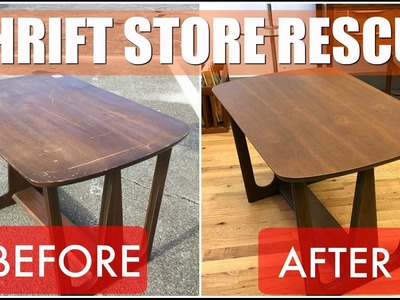 Thrift Store Rescue #2. Mid Century Table Refinish & Reglue. Minneapolis