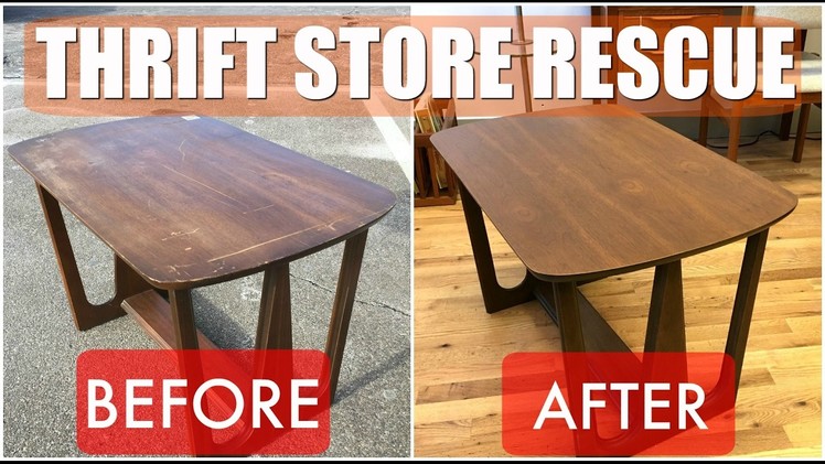 Thrift Store Rescue #2. Mid Century Table Refinish & Reglue. Minneapolis