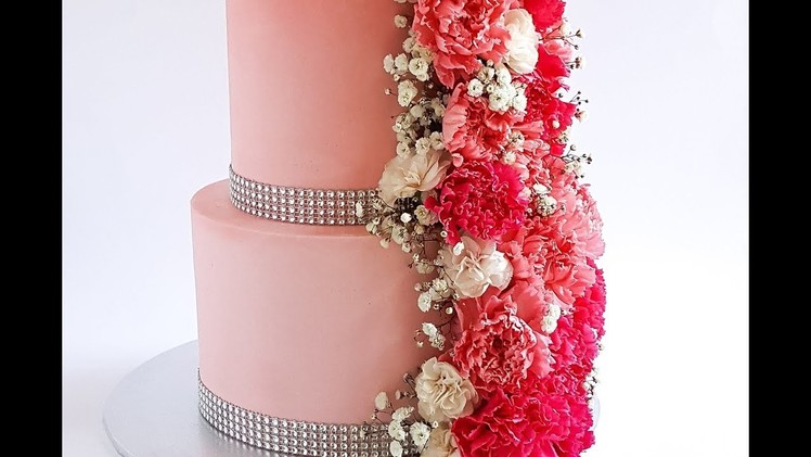 Tiered Cascading Floral Cake Tutorial- Rosie's Dessert Spot