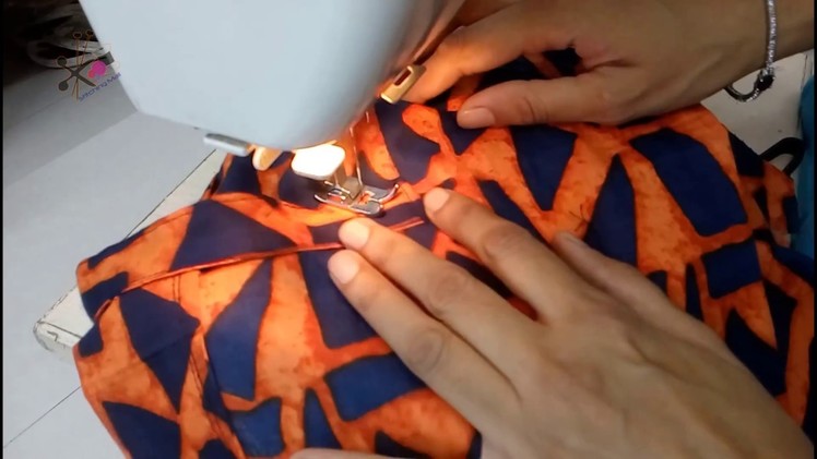 लूप बटन वाली बाजू कैसे बनाये How to cut and stitch loop sleeves