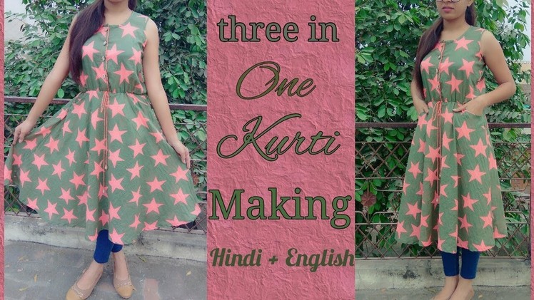 Trending cotton kurti making with side pockets