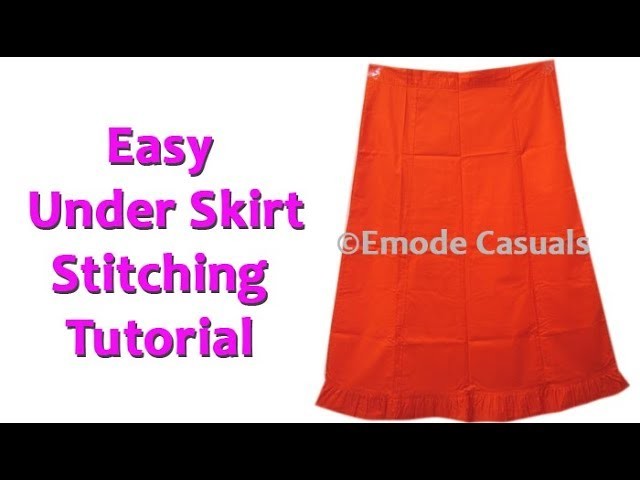 Under skirt Stitching easy method regular and over size stitching for beginners