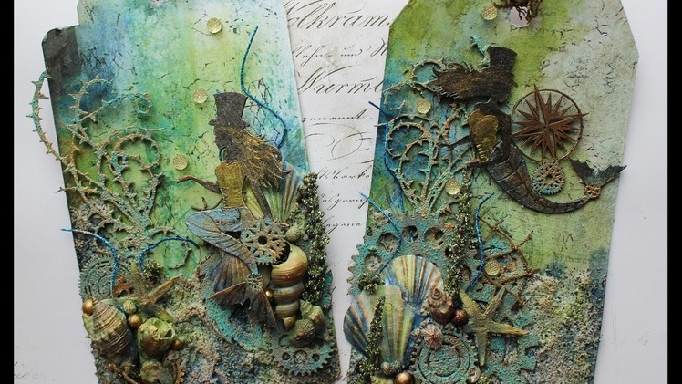 "Under the Sea" Mixed Media Tags By Heather Thompson
