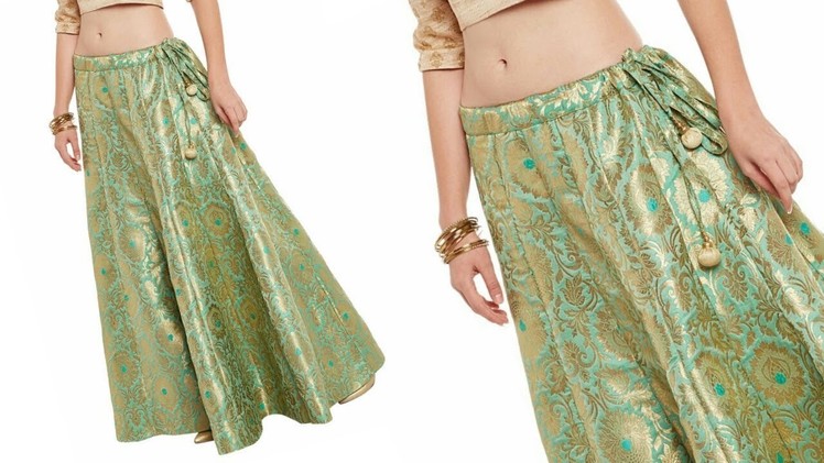Very beautiful anarkali lehnga cutting and stitching.kalidaar skirt