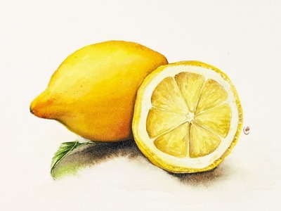 Watercolor Realistic Lemons Painting Tutorial
