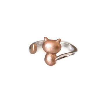 925 silver cat ring, cute cat silver ring, adjustable cat ring, copper cat ring, 925 sterling silver jewelry, cat jewelry, cat ring, cat