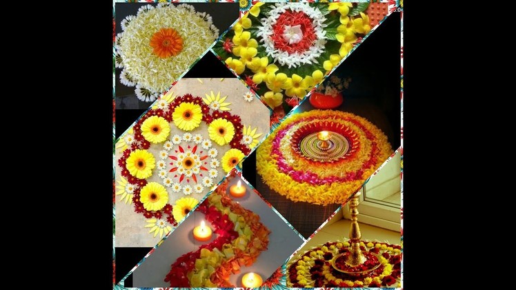 Beautiful & Easy Rangoli Design with Flowers || Flower Rangoli Design  || For Festival ||Diwali||
