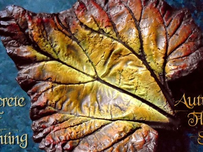 Concrete Leaf Painting | Autumn Flame Style