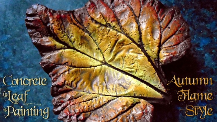 Concrete Leaf Painting | Autumn Flame Style