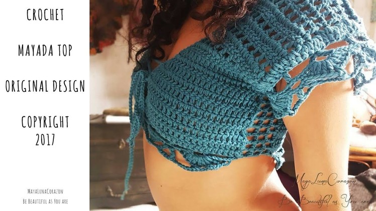 Crochet Mini crop top ~ Mayada by MayaLunaCorazon