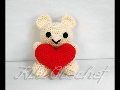 Crochet Valentine's Day Teddy Bear (pt2.3)