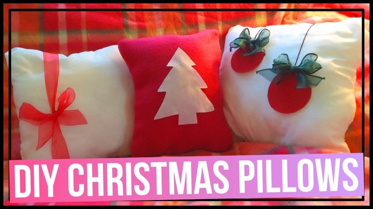 Cute DIY No Sew Christmas Pillows | How To Make No Sew Pillows | DIY Room Decor Ideas for Christmas