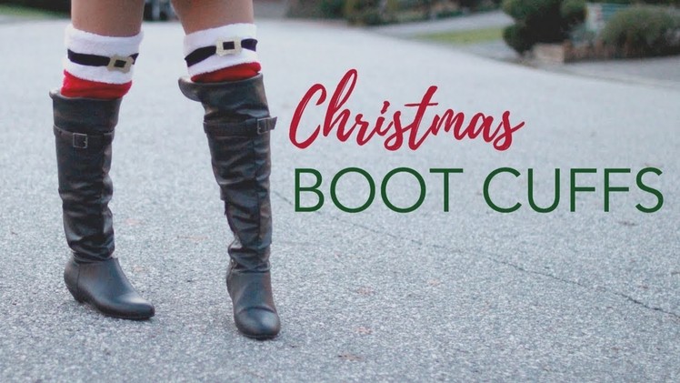 DIY CHRISTMAS BOOT CUFFS FROM DOLLAR TREE! -Great Gift Ideas!