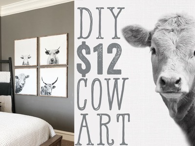 DIY Cow Wall Art for $12
