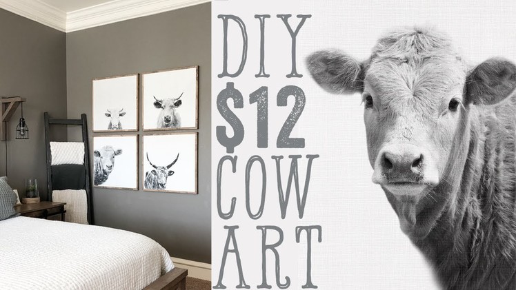 DIY Cow Wall Art for $12