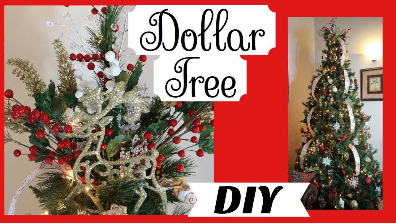  DIY  Dollar  Tree  Christmas  Decor  2019 Tree  Topper for 