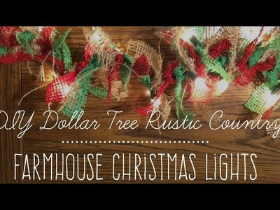 DIY Dollar Tree Rustic Country Farmhouse Christmas Lights