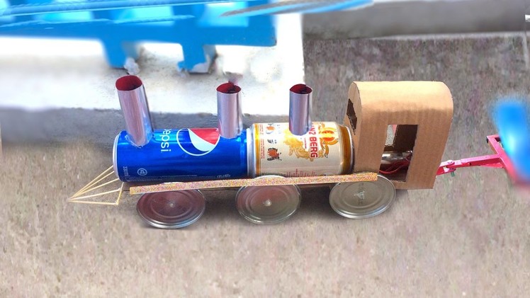 DIY Electric Train - How to make a Powered Train using dc motor at home easy