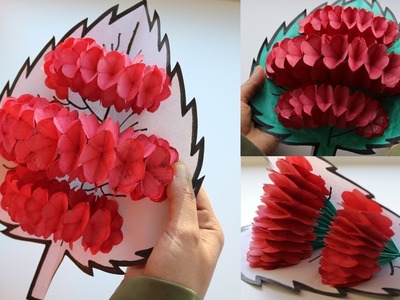 DIY Flower Pop up  Card-Paper Crafts-Handmade craft