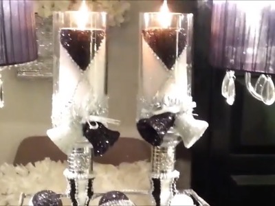 DIY Glam Candle Holder Dollar Tree for Christmas
