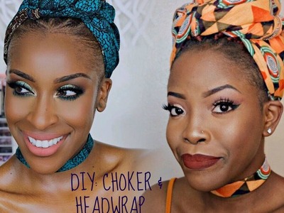 DIY: Jackie Aina Inspired Ankara Choker and HeadWrap