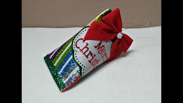 DIY~Make A Cute Candy Party Favor Christmas Ornament For Pennies!