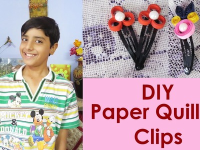 DIY : Paper Quilling Hair Clips Tutorial by Sahil Sachdeva .