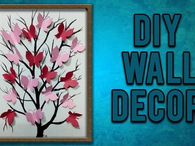 Diy wall decor painting- 3d butterfly painting- step by step tutorial- DIY with syan