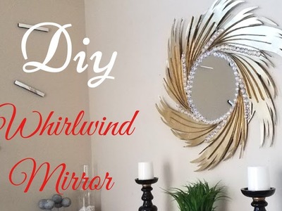 Diy Whirlwind Wall Mirror for Home.Wall Decorating Ideas with papers!