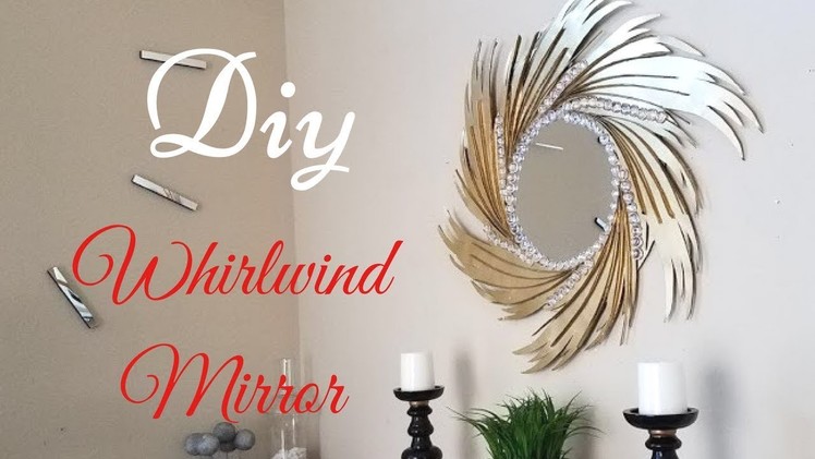 Diy Whirlwind Wall Mirror for Home.Wall Decorating Ideas with papers!
