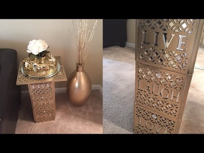 Dollar Tree DIY - ???? Gold Live,Laugh,Love End Table????