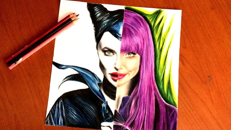 Drawing Maleficent Vs MAL with Prismacolors