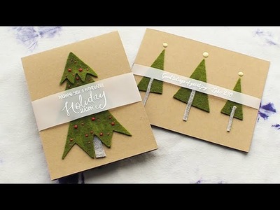 Easy Christmas Cards Using Felt