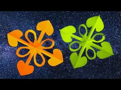 Easy Origami Paper Cutting Love Flower - Origami Paper Designs : DIY School Paper Designs Crafts