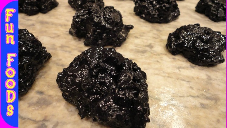 Edible Coal (Oreo cookie Krispies)