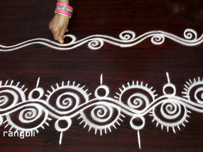 Freehand rangoli border designs