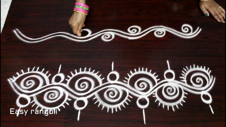 Freehand rangoli border designs