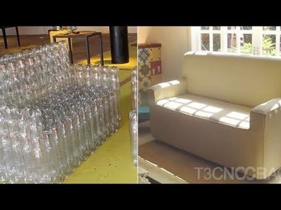 Furniture made out of plastic bottles