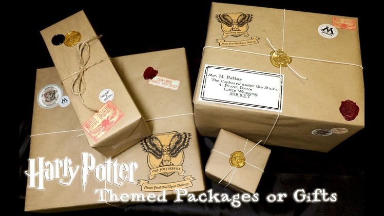 Harry Potter Themed Packages or Gifts : Owl Post DIY : Harry Potter Mail : Harry Potter Christmas