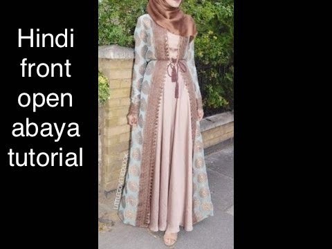 (hindi)how to make borca or open front abaya tutorial