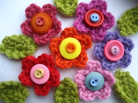 How to Crochet Button Flowers DIY for Beginners