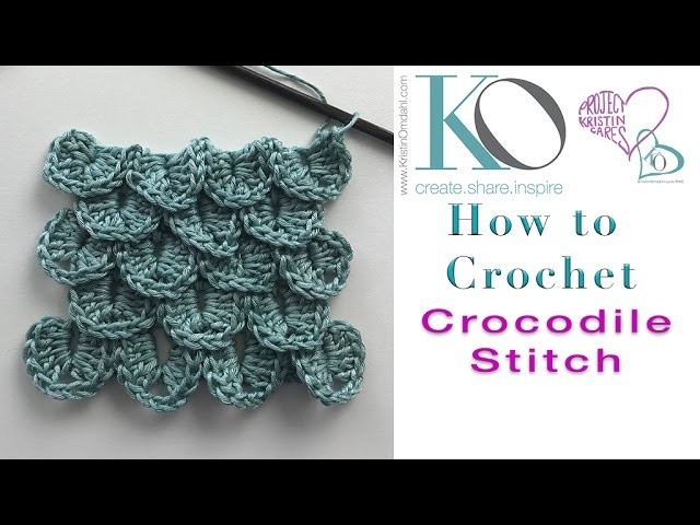 How to Crochet the Crocodile Stitch with Be So Sporty Sport Weight Yarn