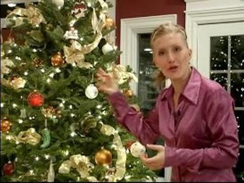 How to Decorate a Christmas Tree : How to Add Ribbon to Christmas Trees