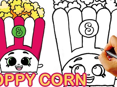 How to Draw Poppy Corn Shopkins for Kids