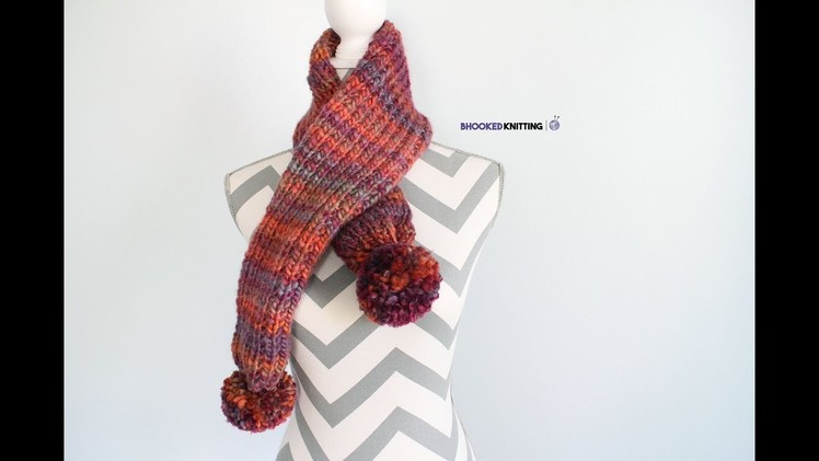 How to Knit a Scarf for Beginners - Easy Knit Scarf Left Handed
