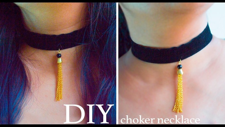 How to make a choker necklace  | DIY Tassel choker jewelry | Beads art