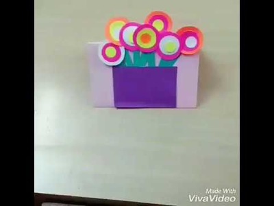 How To Make A Paper Flower Vase | Very Easy And Simple | For kids